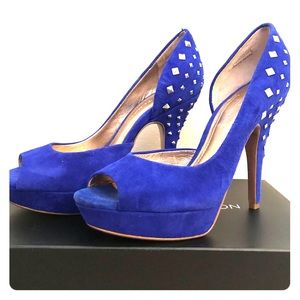 BCBG Cobalt Blue Studded Pumps *New